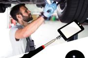 Car 360 Inspection Mirror LED Light Telescoping Mirrors Extend Mechanic Tools Inspection Mirror Telescopic Handle Repairing Too