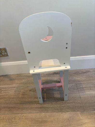 Dolls Wooden Highchair & Doll