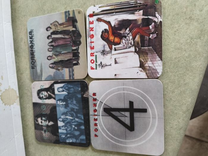 Foreignerset of 4 Coasters of the rock band in box.