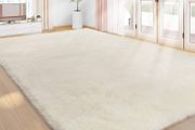 Rugs Living Room 240x340cm, Cream Area Rugs for Bedroom, Washable Anti Slip Extra Large Shaggy Soft Rug Fluffy Modern Floor Carpets Mat Beside Rugs for Kids Living Room