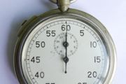 Military Pocket Watch Stopwatch Timer Antique CUPREL Dennison Watch Case (works well)