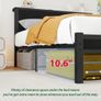 Double Bed Frame with Wooden Storage Shelf Headboard Image 6