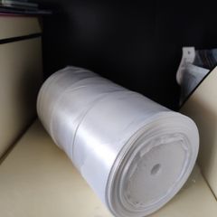 White Silk Satin Ribbon 50 mm