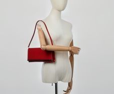 Louis Vuitton Sevigne Evening Bag in Red Epi Leather
