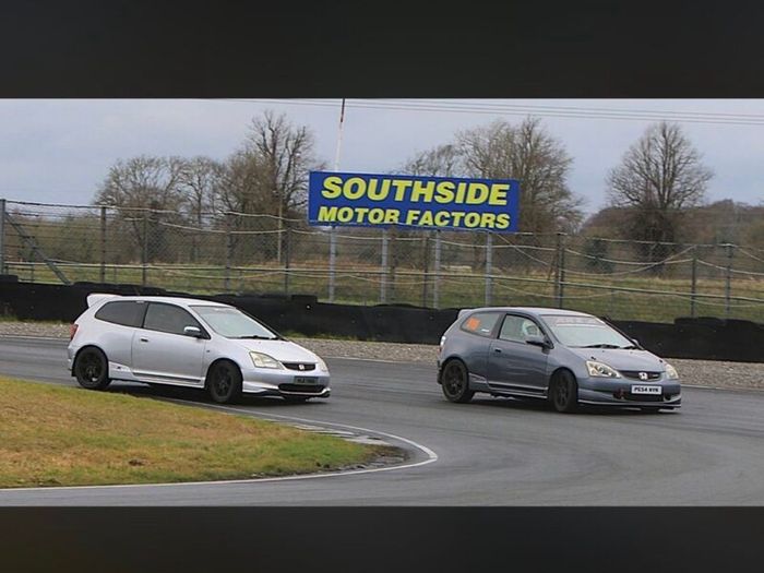 Ep3 track car  +  twin axle trailer