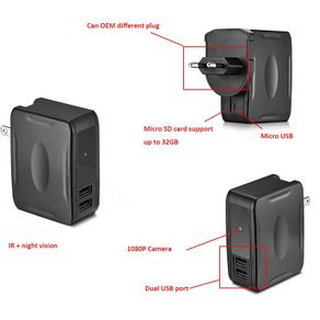 Full HD 1080P Wall Power Charger Advanced Recorder