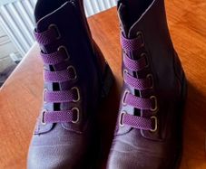 Heavenly Feet Purple Ankle Boots