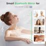 Oval Bluetooth Bathroom Mirror with LED Lights 600x1000mm, Anti-Fog, LED Bathroom Mirror with Memory, 3000K-6500K, Dimmable, HD Tempered Glass, IP44 Waterproof, Horizontal or Vertical Image 2