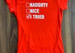 The Christmas Workshop Long Christmas T-shirt: Small (suit 9-11yrs or size 6-8)