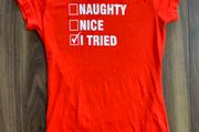 The Christmas Workshop Long Christmas T-shirt: Small (suit 9-11yrs or size 6-8)