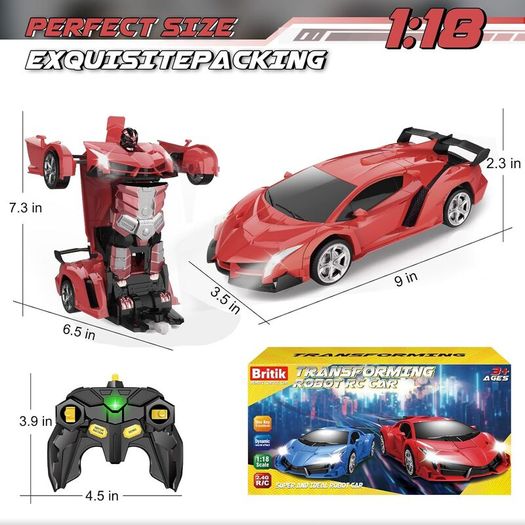 Britik Transform Remote Control Car Toy for Kids