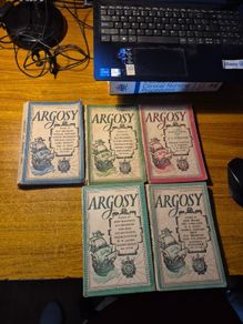 Argosy Vintage 1950 and 1951 x 5 Books with various Stories by Accomplished Writers. Writing. Writer.