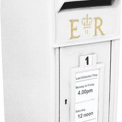 Post Box | Wedding Post Box | White | Cast Iron Front |