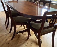 Mahogany dining room table and chairs