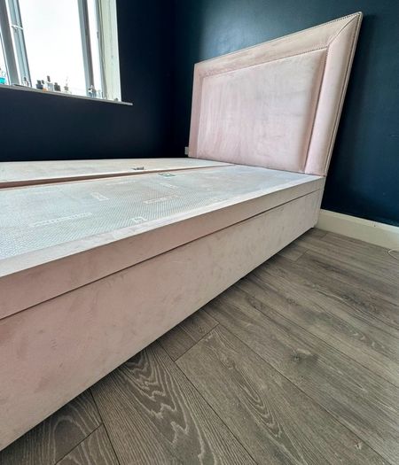double bed with ottoman storage