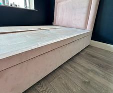 double bed with ottoman storage