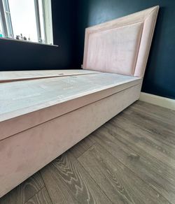 double bed with ottoman storage