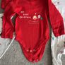 Brand new - Christmas unisex outfit bundle 3-6 months (2 sleepsuits, 2 tops, 2 bottoms, 1 vest and 2 bibs) Image 6