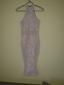 white/beige dress