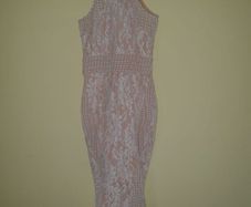 white/beige dress