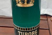 Tuborg pilsner font ,,sold as is ,see pictures for condition, used ,lovely advertising display item,,nice in any home bar or man cave pub restaurant ,