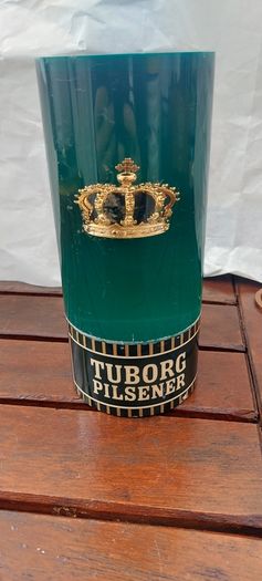 Tuborg pilsner font ,,sold as is ,see pictures for condition, used ,lovely advertising display item,,nice in any home bar or man cave pub restaurant ,