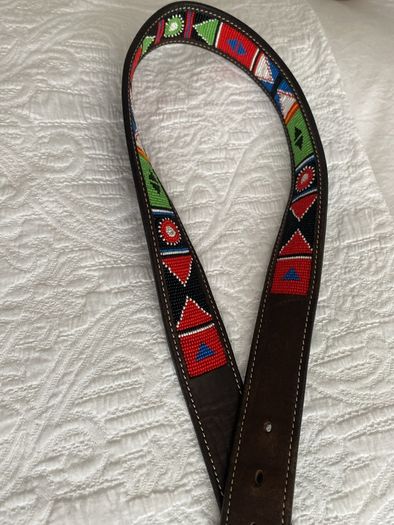 Belt Leather Belt Hand made Hand beaded