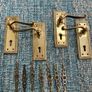 Brass door handle pairs Image 3
