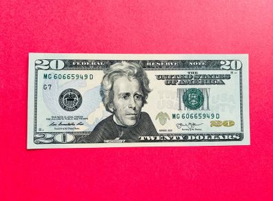 Usa  20. Dollars   2013. Letter  (  G 7)   CHICAGO  ( Uncirculated )