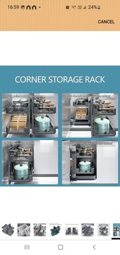 2 Tier Blind Corner Cabinet storage