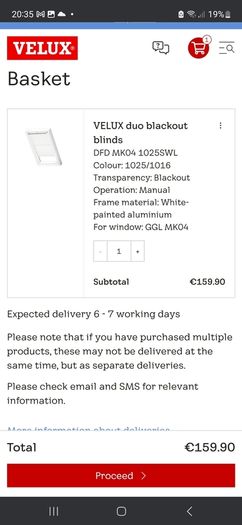 Velux Duo Blackout Blind for GGLMK04