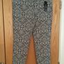 Soft Jacquard Trousers Black & White Damask 18 Image 2