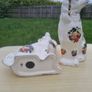 Pair of ceramic Staffordshire Spaniel dogs Image 4