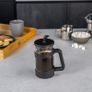 Caf Ole Style Cafetiere, 350ml 1 Cup Plastic and Glass French Press Coffee Maker Matt Black Image 2