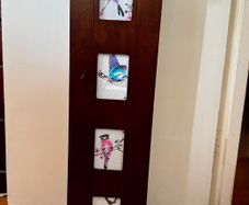 Vintage Mahogany Accent Cabinet . 94cm . Elegant Slimline Design