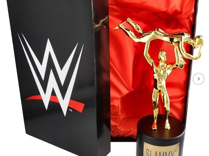 TWO Official WWE Slammy Award Replica Statues (Brand New Factory Sealed)