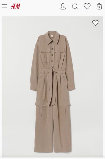 HM linen blend jumpsuit brand new