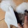White Faux Fur Ankle Boots Size UK4 EU37 Worn Once Image 3
