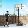 Height Adjustable Basketball Hoop and Stand with Firm Backboard and Weighted Base, Portable Wheels Image 2