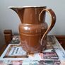 Apilco Brown Stoneware Jug with Side Handle Image 4