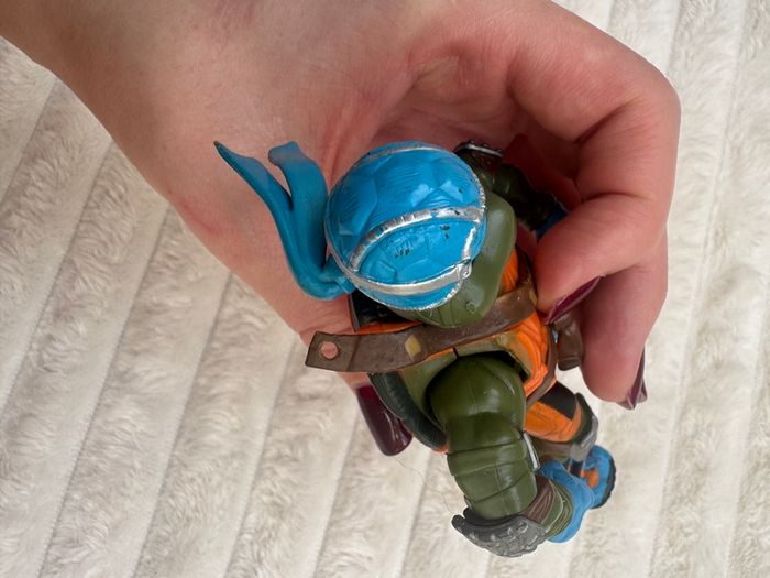 2003 TMNT Scootin Leonardo Teenage Mutant Ninja Turtles TMNT approx. 12 cm. Used Please see photos