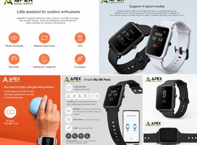 Amazfit Bip Smart Watch GPS, Heart Rate Monitor & 45 Day Battery Life