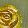 Mini Art - Original Yellow Rose on Canvas Image 4