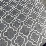 Grey Trellis Outdoor Rug Image 3
