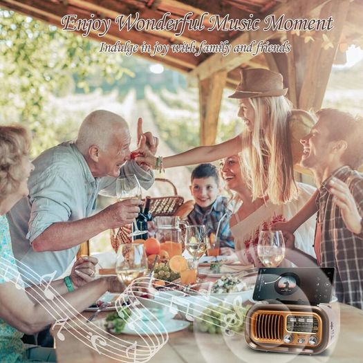 Retro Vintage Style Bluetooth Speaker Wooden Radio