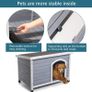 Dog Kennel for Outside,Dog House with Removable Floor for Easy Cleaning, Insulated Outdoor Wooden Dog House,Pitch Roof, Small Hide Shelter, 78cm x 53cm x 58cm (FREE SHIPPING) Image 5
