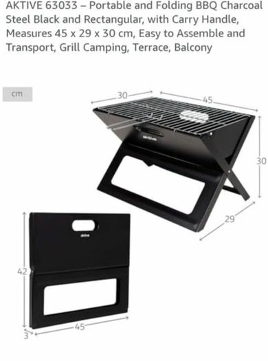 GRILL MEISTER Folding Barbecue. Camping summer birthday party relaxing. House clearance sale unwanted stuff gift car boot sale. Summer beach caravan park