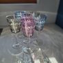 Vintage Hand Blown Italian Cristalleria Fratelli Fumo Crystal Wine Glasses. Not Used. Boxed. Image 5