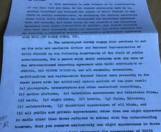 Elvis Memorabilia - Agreement Contract between Elvis, his parents and Col Tom Parker