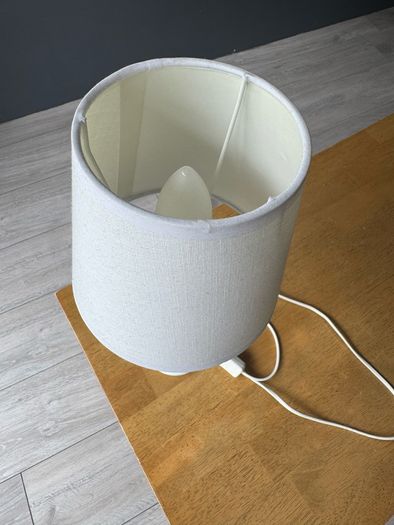 white lamp with bulb
